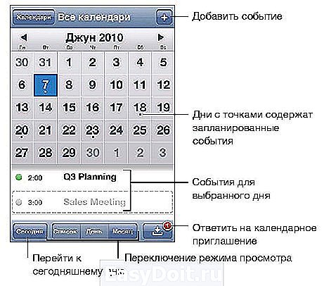 Календарь как на айфоне